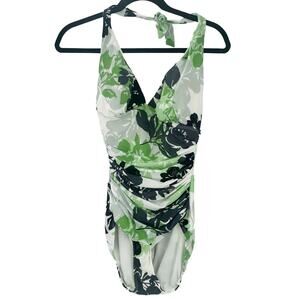 MagicSuit by MiracleSuit Halter One Piece Floral Swimsuit Size 10 NWT